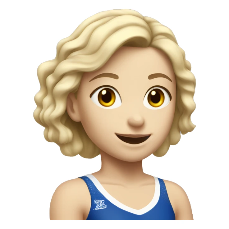 summer olympics gymnastics caucasian girl sticker
