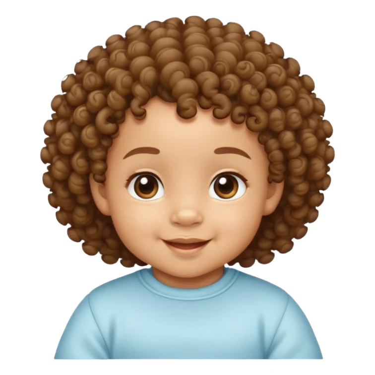 lightskin baby with curly hair sticker
