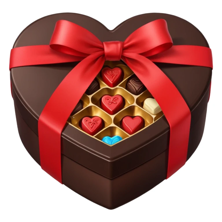 heart shaped box of luxury chocolates sticker