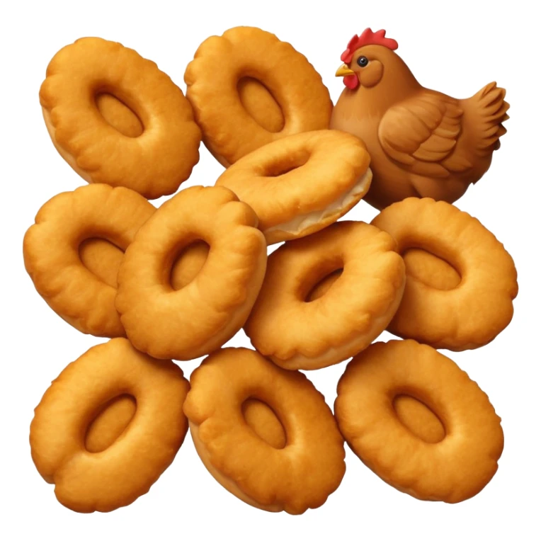 A bunch of chicken nuggets doing six seven sticker