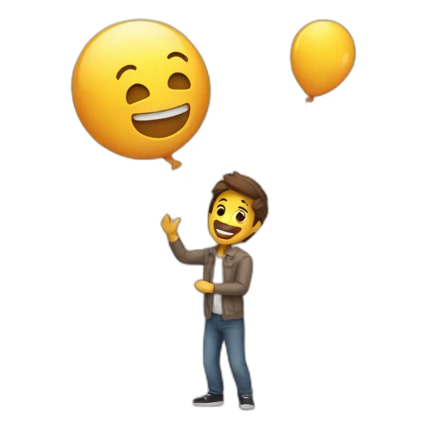 Chat avec un ballon sticker