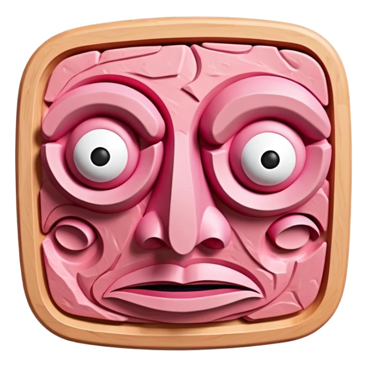 picasso abstract art SPAM MEAT face sculpture  sticker