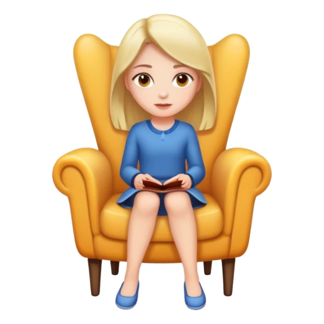 Girl sitting in a chair  sticker