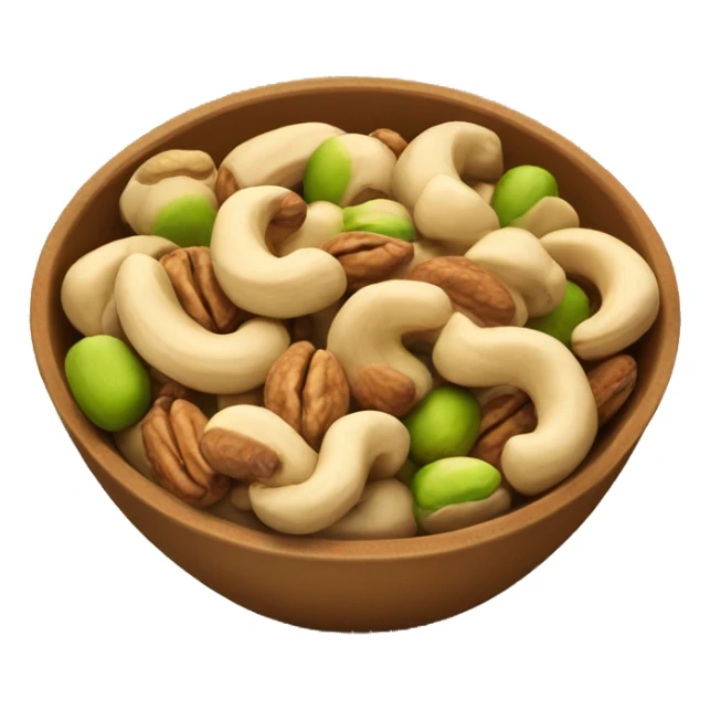 a bowl full of cashew, walnut and pistachio sticker