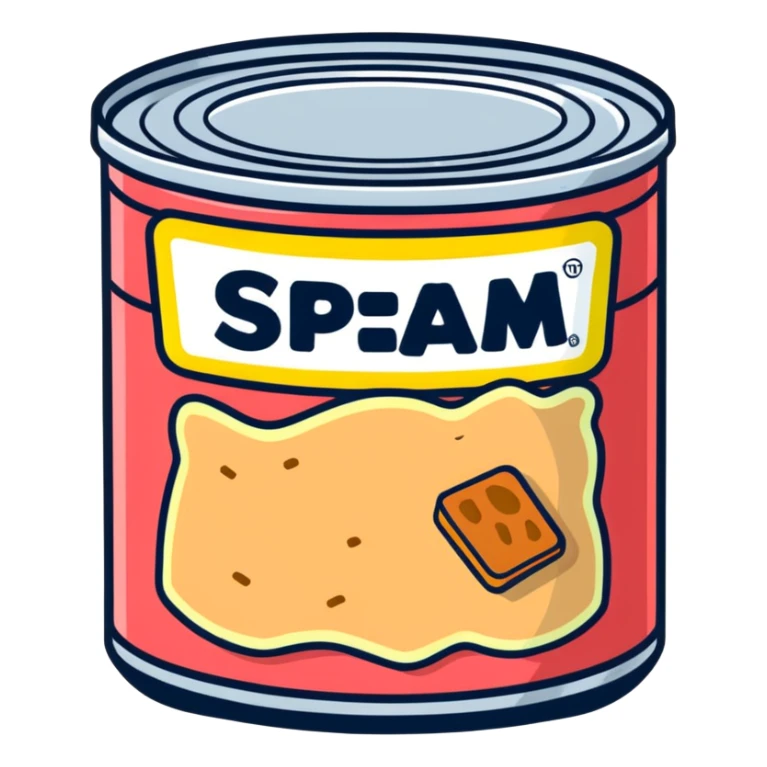 POP ART CAN THAT SAYS SPAM TO SLOP sticker