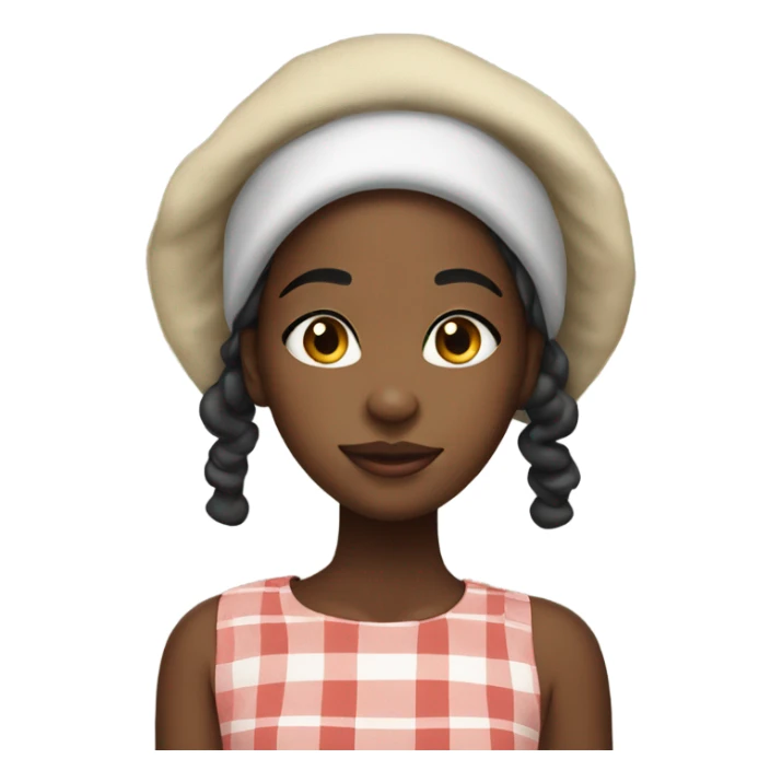Black girl with big hoop earrings and a bonnet  sticker
