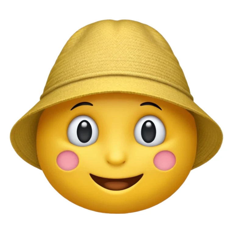 Einen Gelben Emoji mit Hut sticker