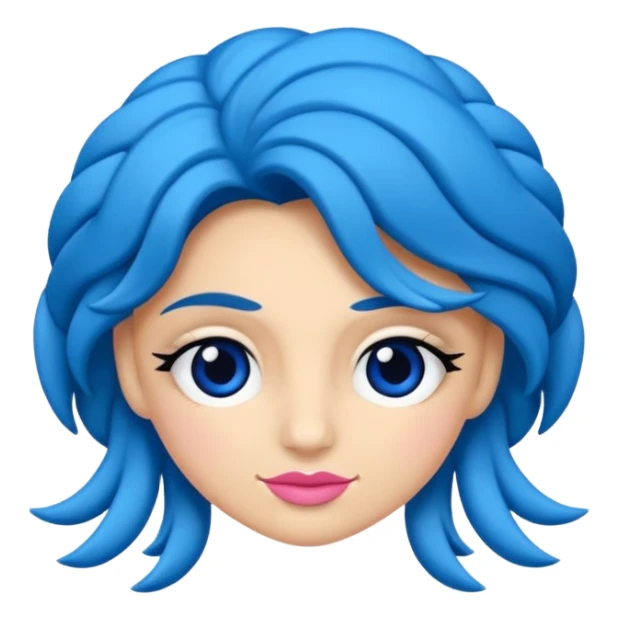 Crie uma rosa azul, com espinhos sem ser pessoas,  sticker