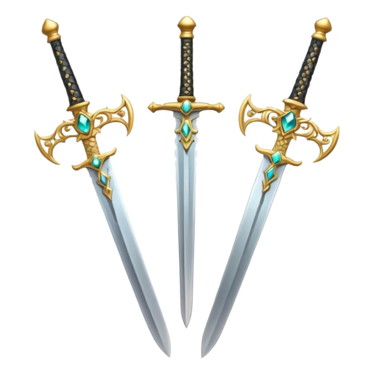 Create a two royal looking swords sticker
