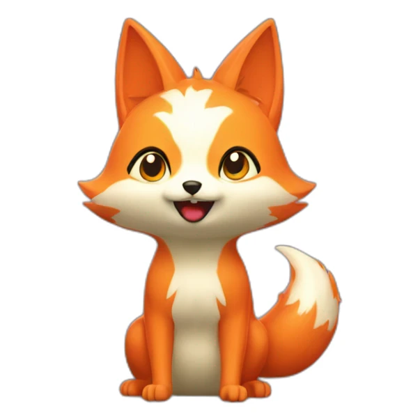 Kitsune fruit from blox fruits sticker