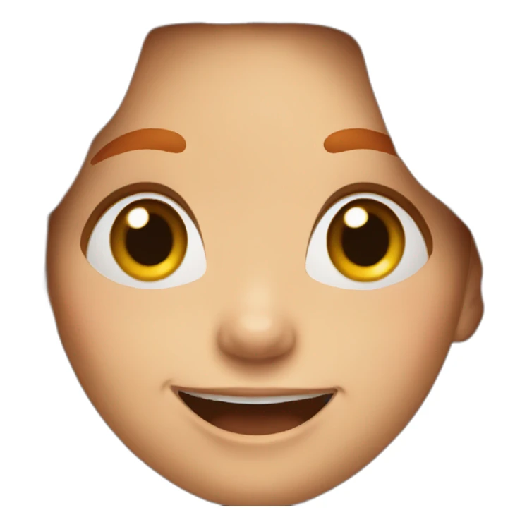 Girl with Redheads hair down laughing  sticker