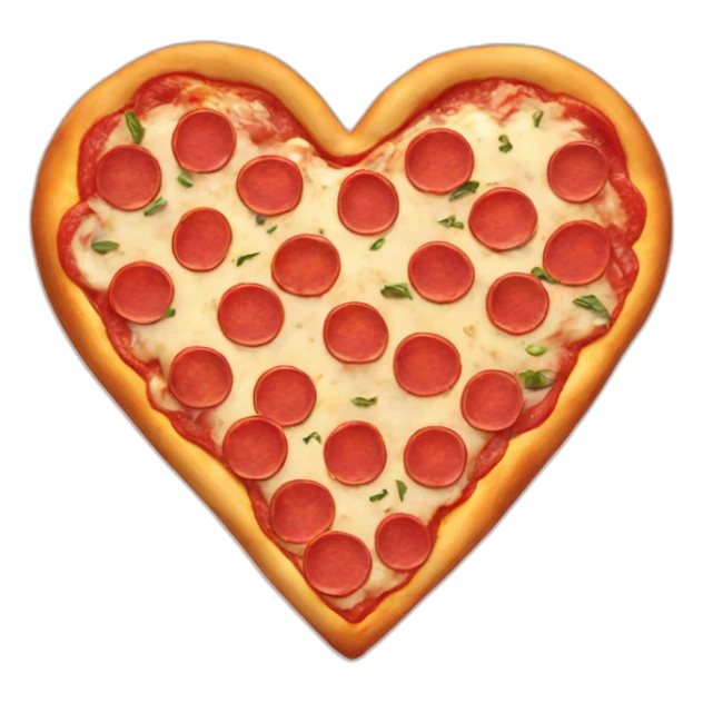 pizza in the shape of a heart for Valentine's Day sticker