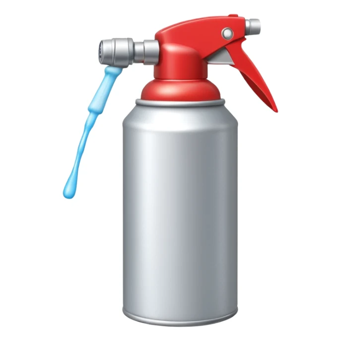 foam spray can object icon, aerosol can with foam coming out, shiny metal + plastic cap, 3D cartoon, mobile game icon style, centered, clean background, no text, no watermark
 sticker