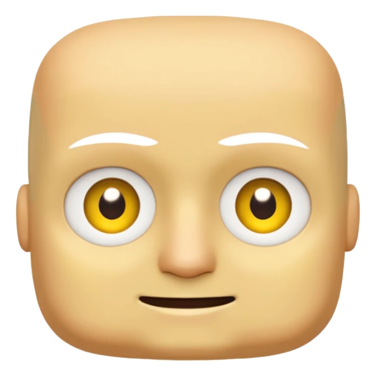An Roblox Noob Face With An Normal expresion (Just An Bald Yellow Square With Eyes And Mouth) (An Litelar Yellow Square) sticker
