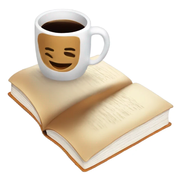 a book with a coffee sticker