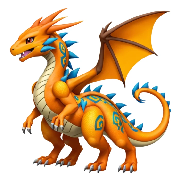 Meloetta-Wargreymon-Charizard-Agumon-Pokémon-Digimon-Fakémon-fusion-hybrid-creature sticker