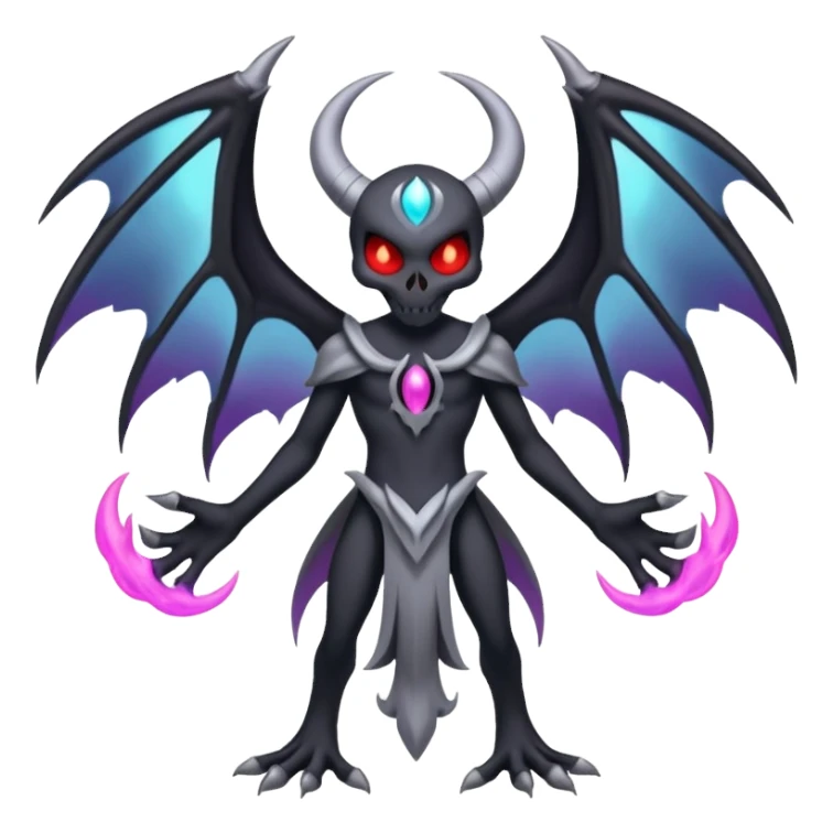 Gothic evil Duskull-Darkrai-Lunala-Dhelmise-fusion (full body) sticker