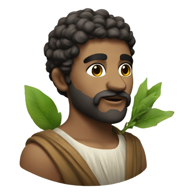 Virgil the Greek poet with laurel sticker