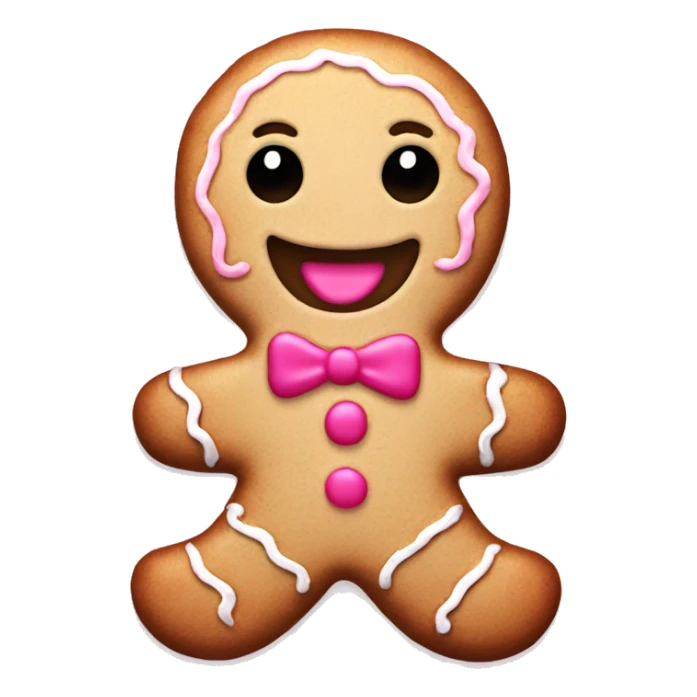 Hi I would like I really cute pink gingerbread man sticker