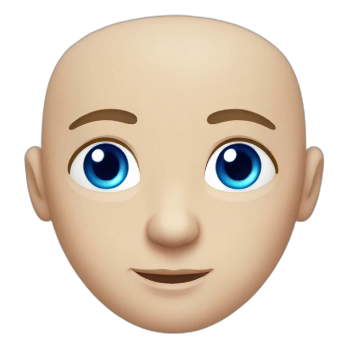 bald pretty brave slavic blue-eyed guy sticker