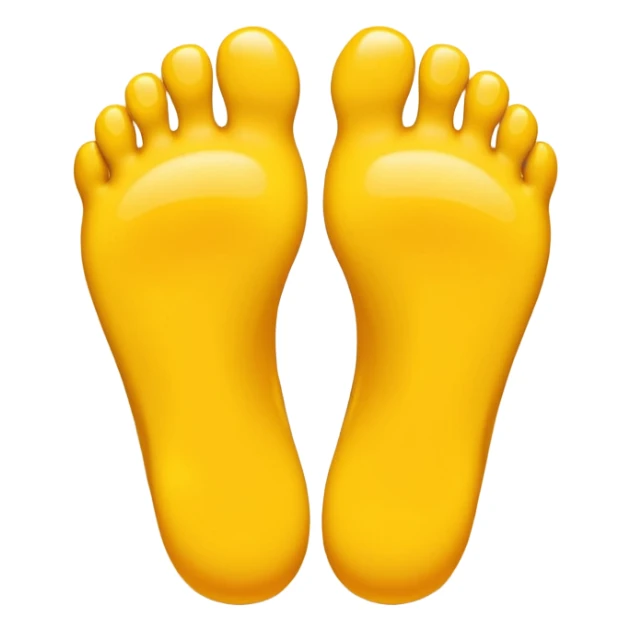 yellow feet emoji sticker
