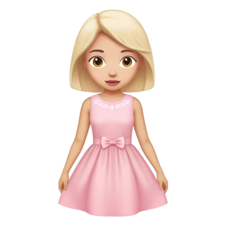 pastel pink spring dress sticker