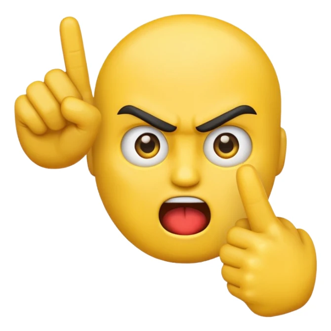emoji holding up middle finger  sticker