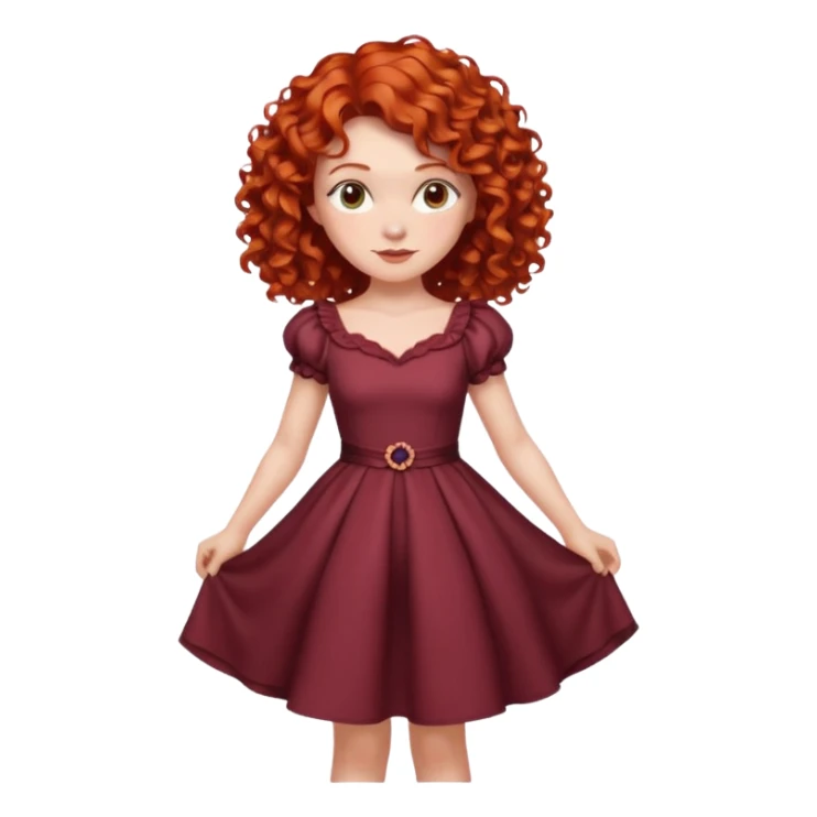 Rose DeWitt Bukater curly red hair sticker