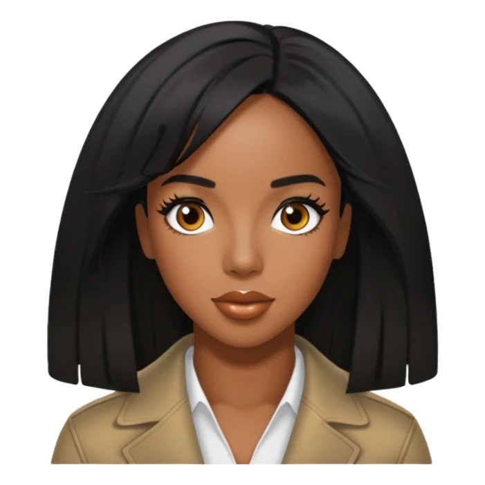 Kelly Rowland from Destiny's Child with black hair sticker