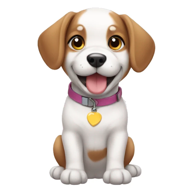A cute puppy saying hi sticker