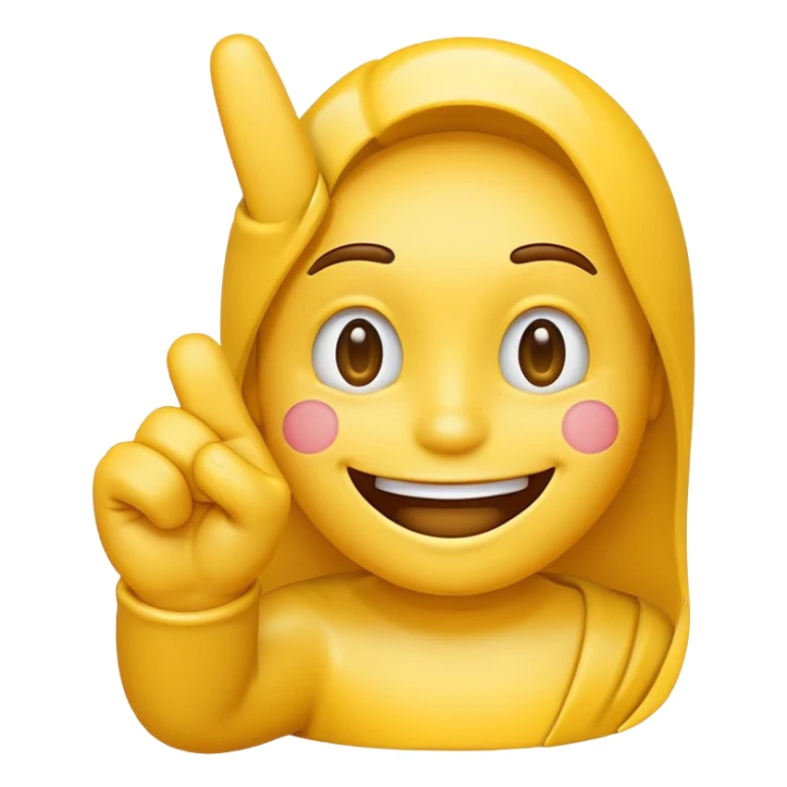 Smile emoji with middle finger and waving hand sticker