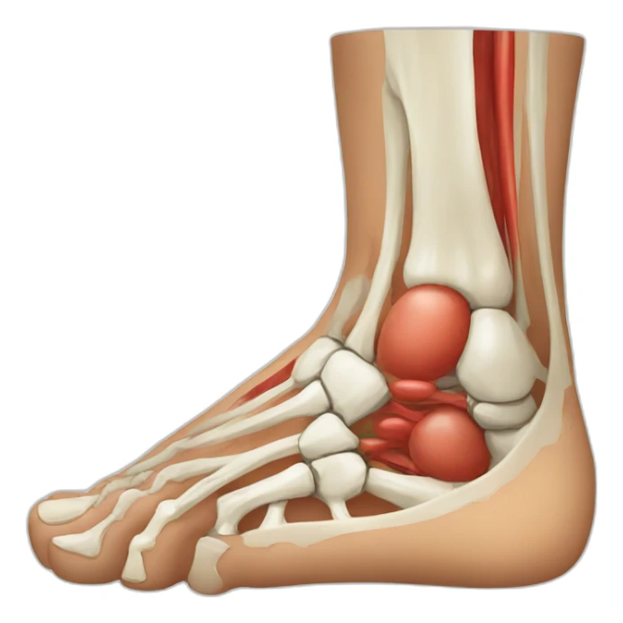 real right foot  anatomy sticker