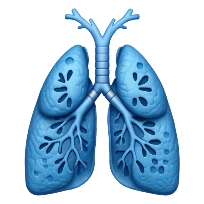 Lung disease blue emoji  sticker