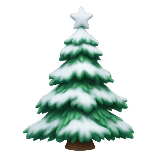 A cozy Christmas tree with snow in it  sticker
