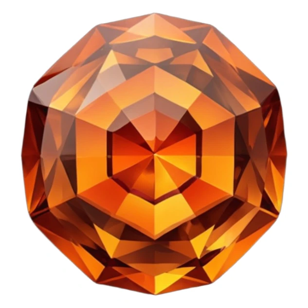 chatoyant gemstone crystla layered colors dark brown and dark orange 3d png background matte sticker