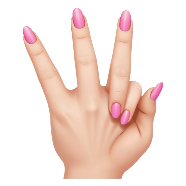 Perfectly manicured pink nails middle finger flipping someone off sticker