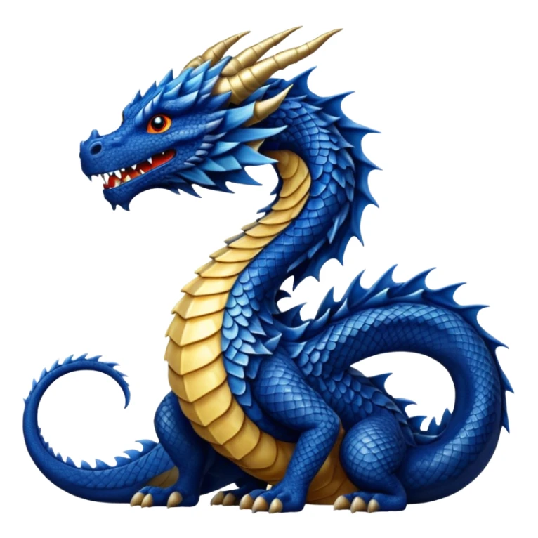 majestic Navy blue dragon sticker