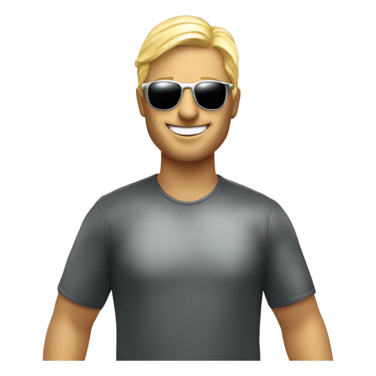 blond digital manager with silver sun glasses celebrating his birthday in Italy sticker