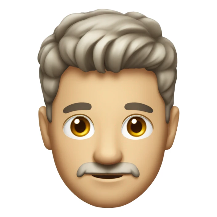 German man with gentleman's haircut sticker