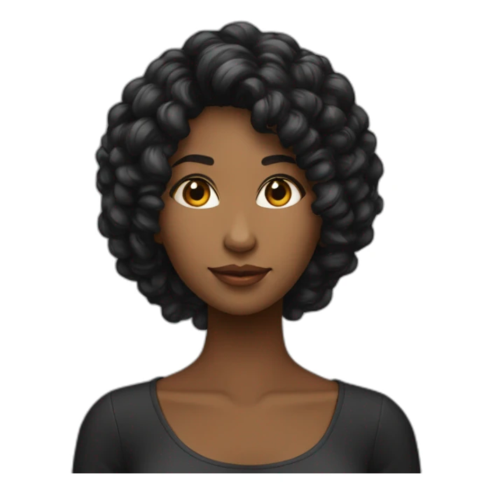 mulher cabelo preto e longo branca engenheira sticker