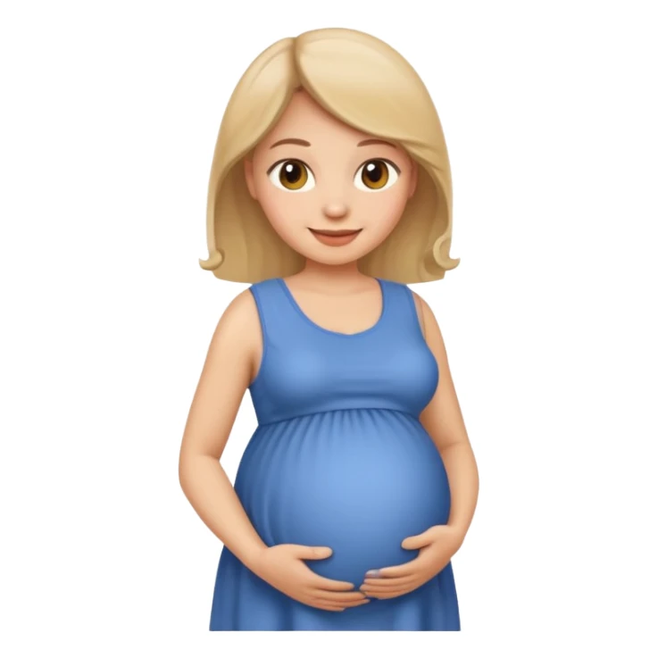 pregnant woman, light skin tone, apple emoji style sticker