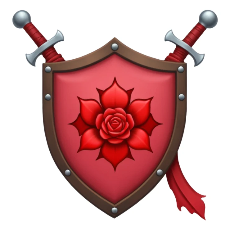 brasão sangrando medieval rosa de sangue vermelha sticker