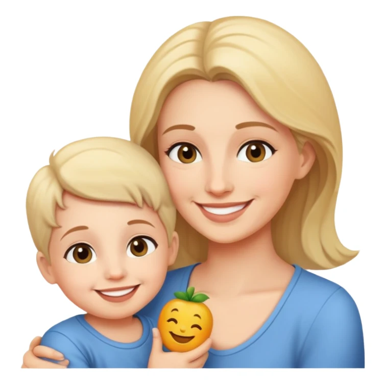 happy moments with mother and child sticker