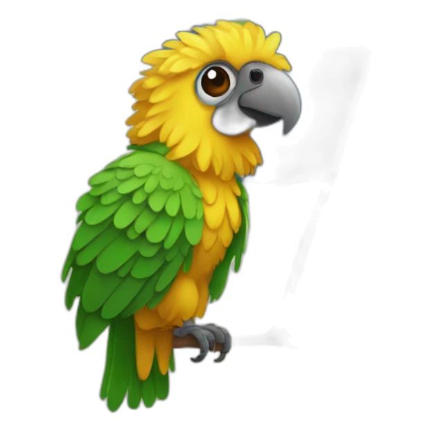Shaggy-parrot-wearing-scarf-with-brazilian-flag sticker