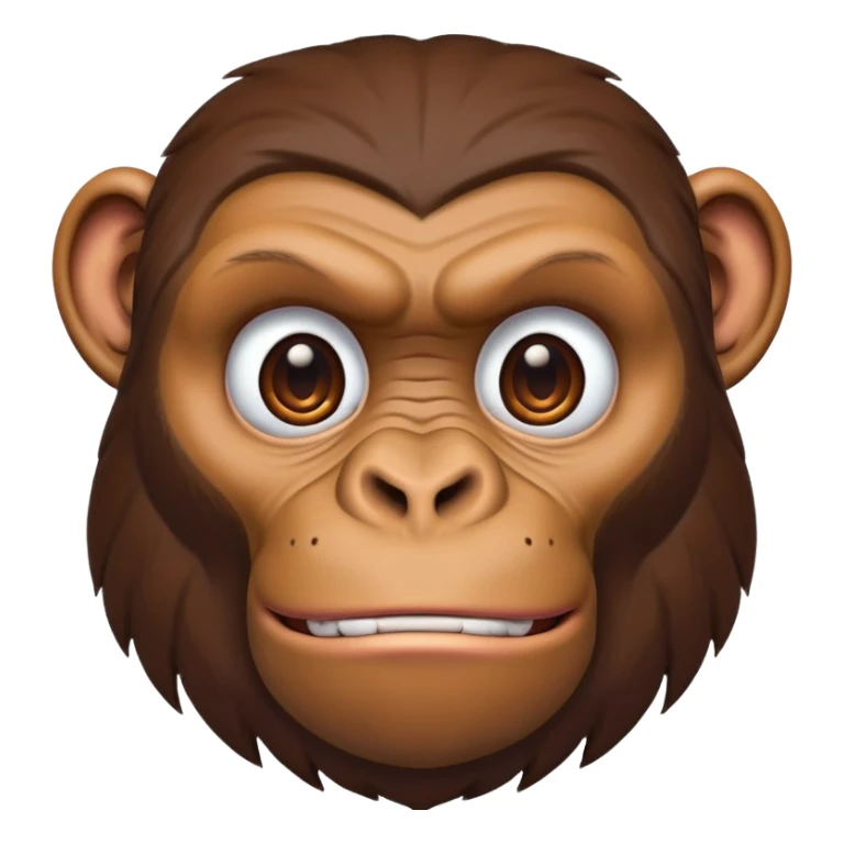 male ape face with masculine features sticker