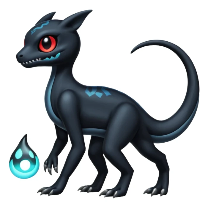 Shiny Duskull-Salandit-Umbreon-Fakémon-hybrid-creature (full body)  sticker