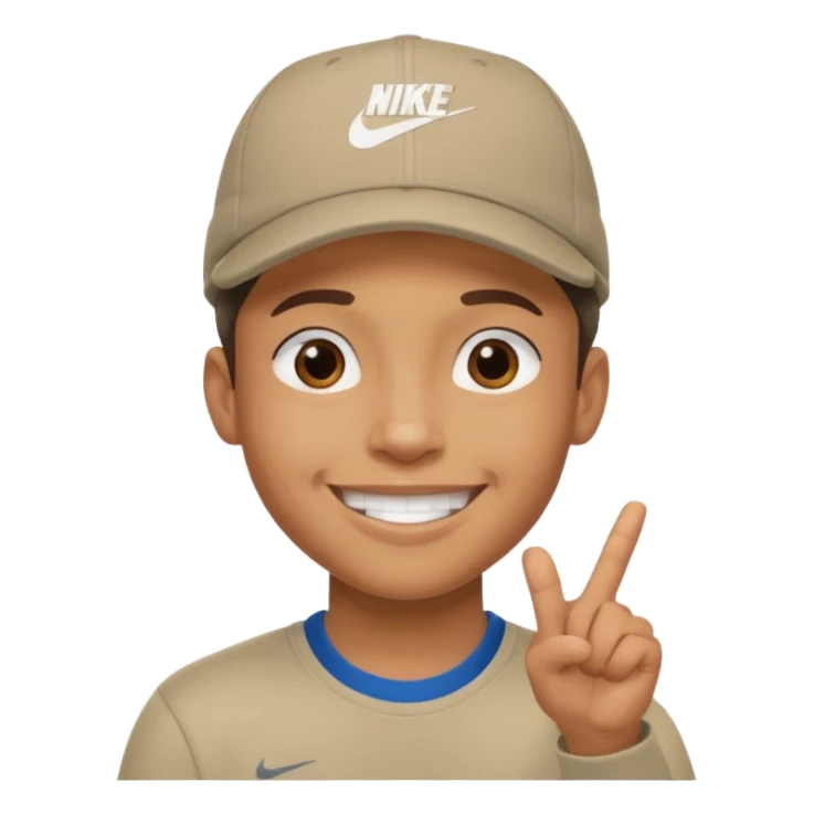 Ragazzo con cappello Nike mulatto che dice di si col police sticker