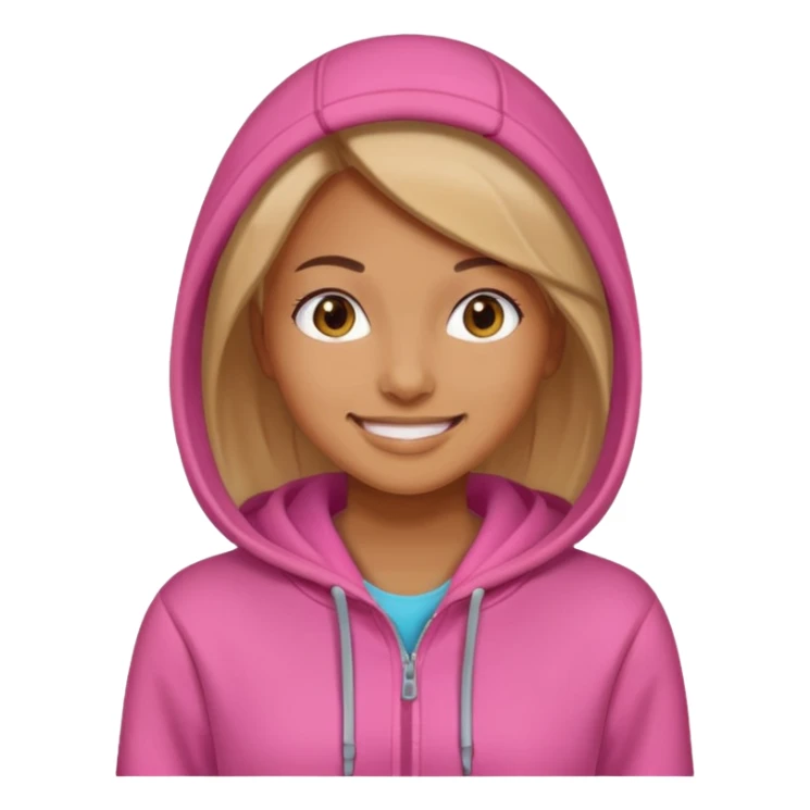 woman in pink hoodies sticker