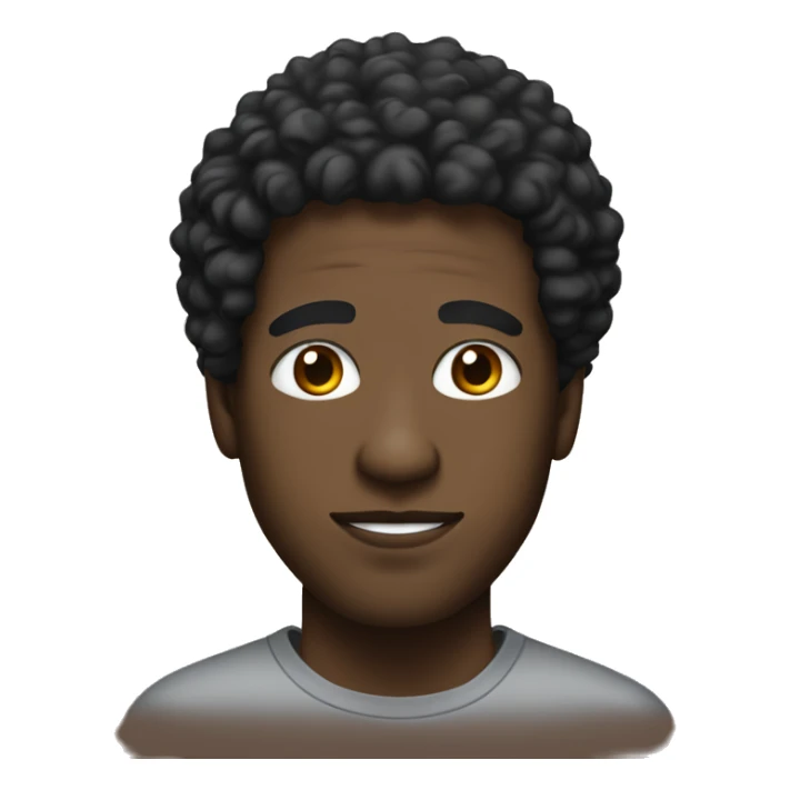Black man with small afro curly, goate and soul patch with faded sides not too much though sticker