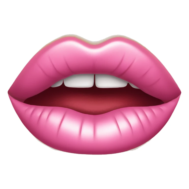 Pink lipstick kiss mark sticker